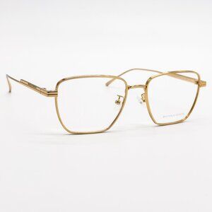 NEW BOTTEGA VENETA EYEGLASSES BV1015O 002 GOLD UNISEX EYEWEAR BOTTEGA VENETA